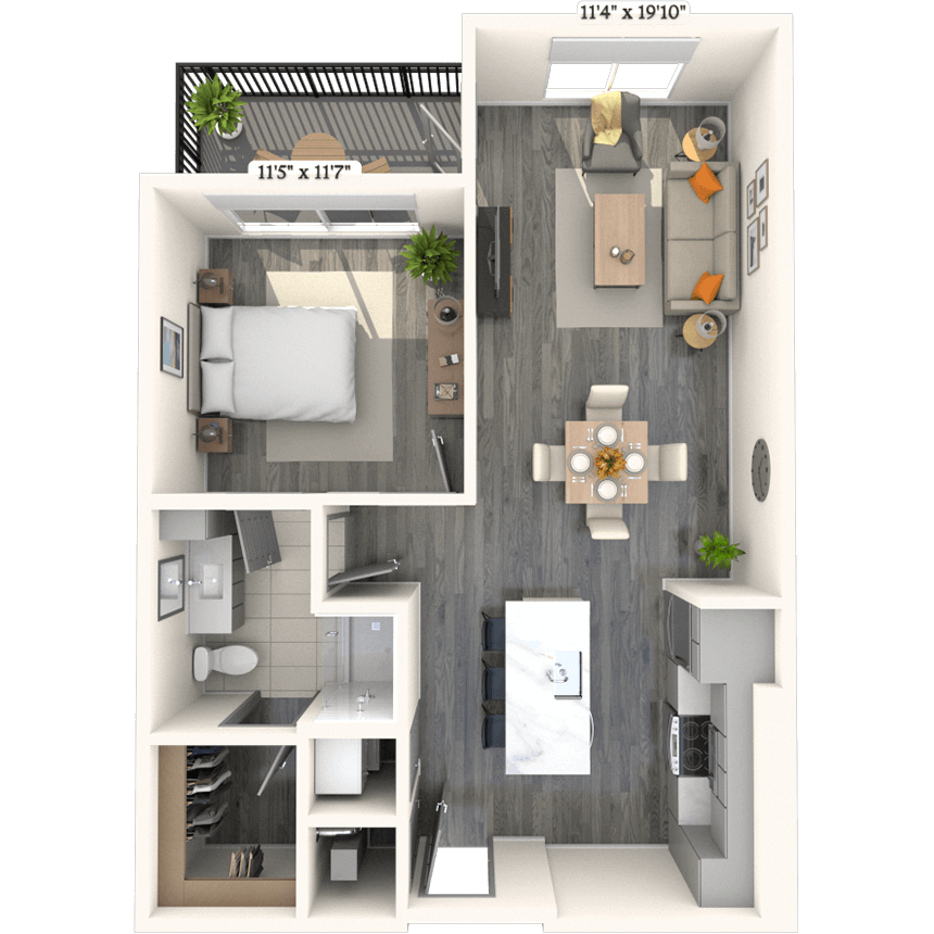Floorplan image of unit 1022