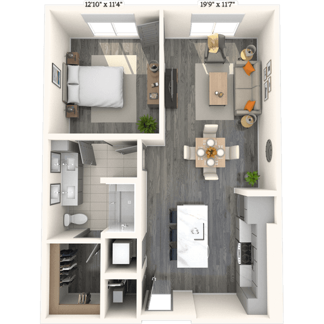 Floorplan image of unit 210
