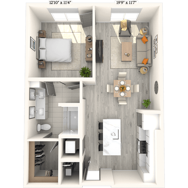 Floorplan image of unit 1128
