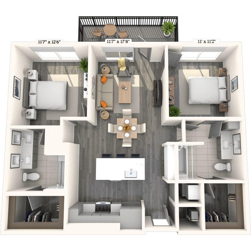 Floorplan image of unit 201