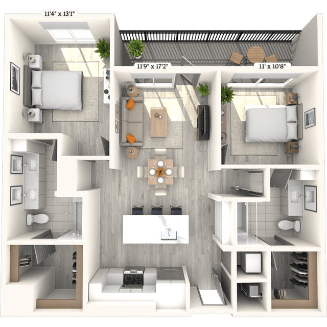 Floorplan image of unit 916