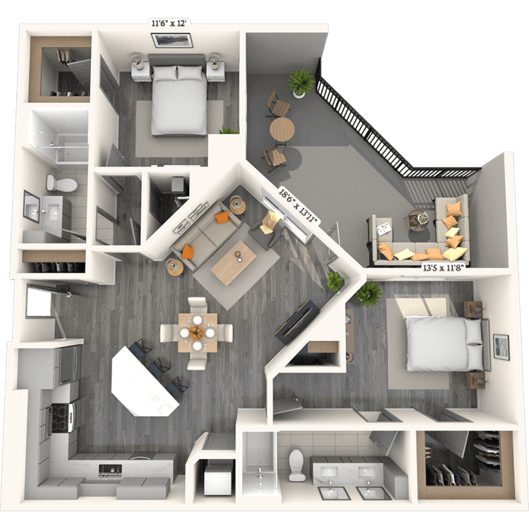 Floorplan image of unit 631