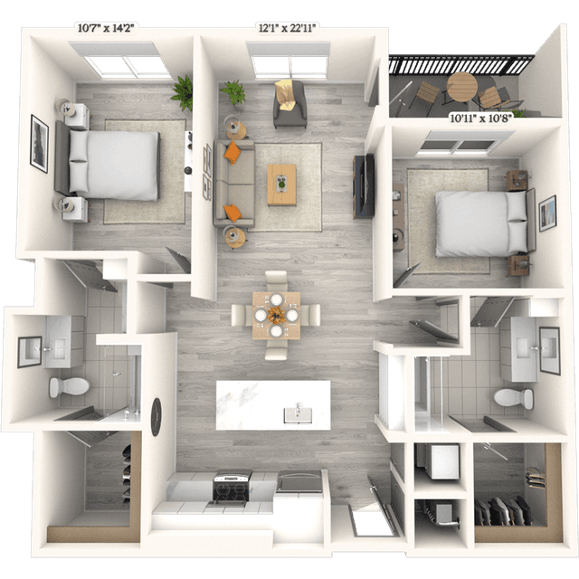 Floorplan image of unit 520