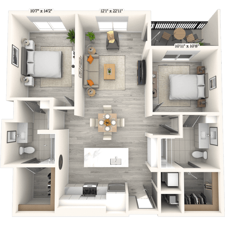 Floorplan image of unit 520