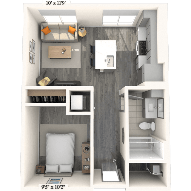 Floorplan image of unit 805