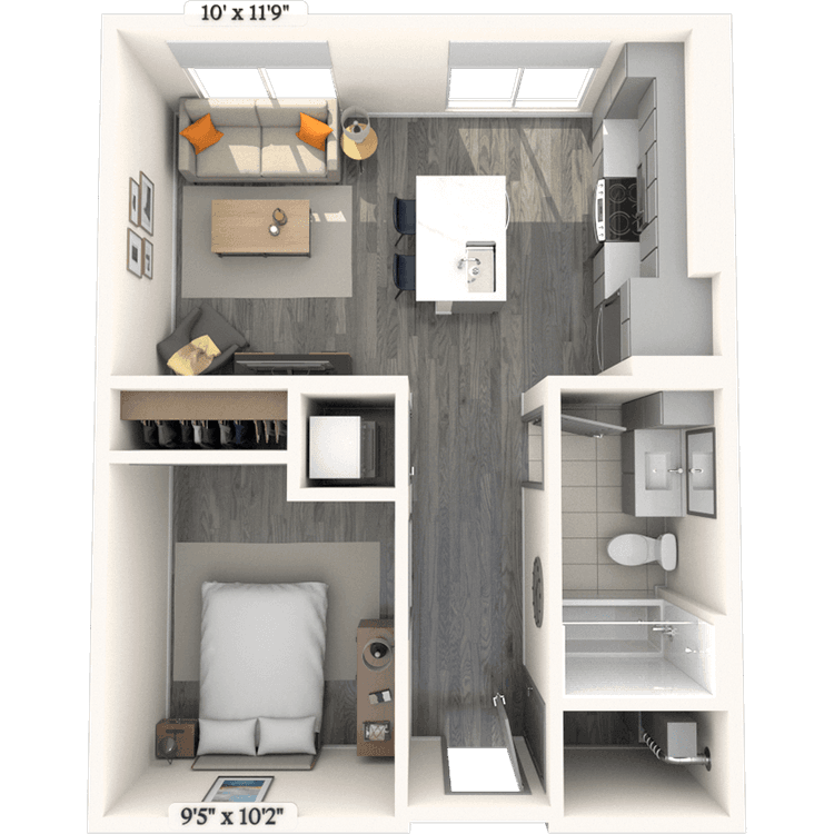 Floorplan image of unit 805