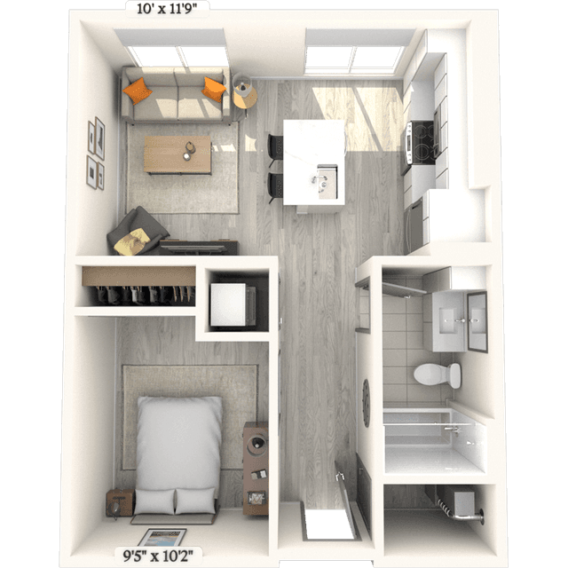 Floorplan image of unit 533