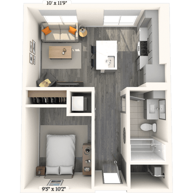 Floorplan image of unit 1023