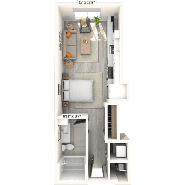 Floorplan image of unit 518