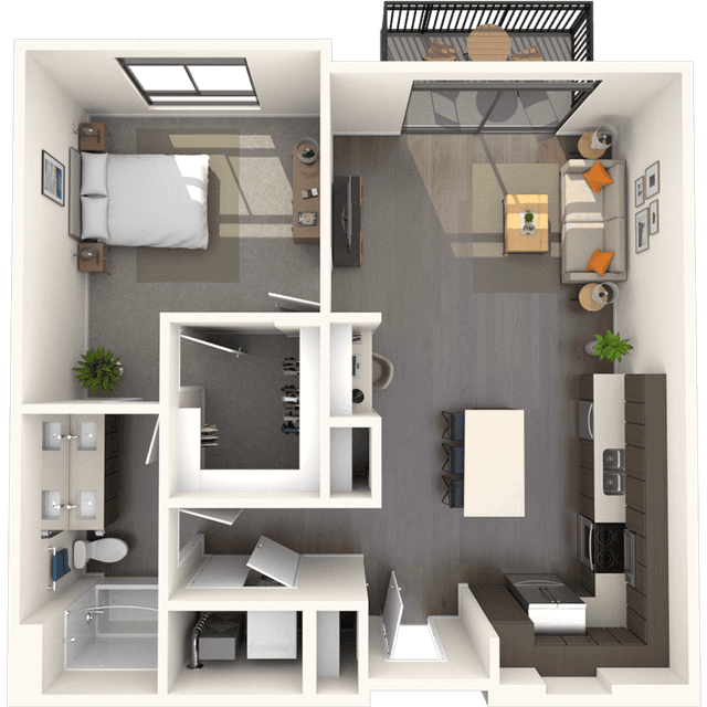 Floorplan image of unit B-312
