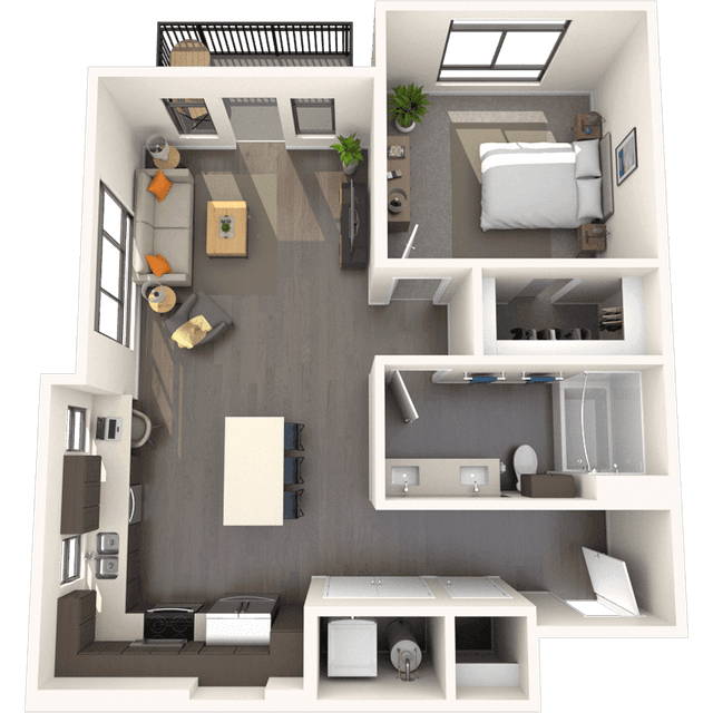 Floorplan image of unit C-410