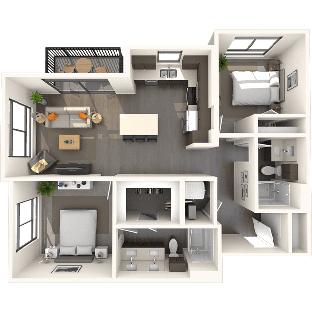 Floorplan image of unit D-211