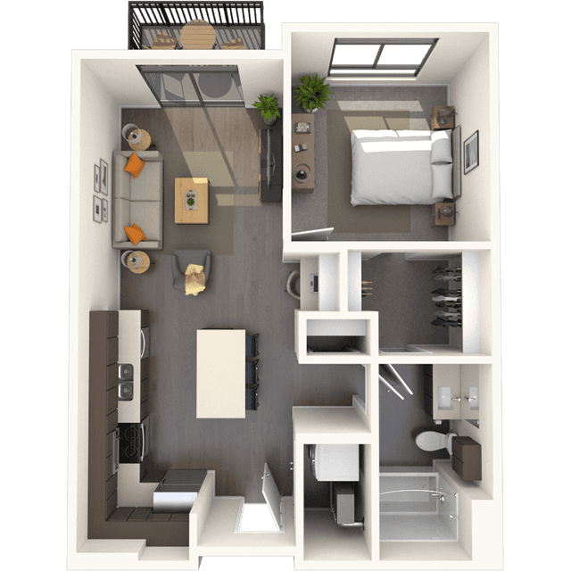 Floorplan image of unit E-128