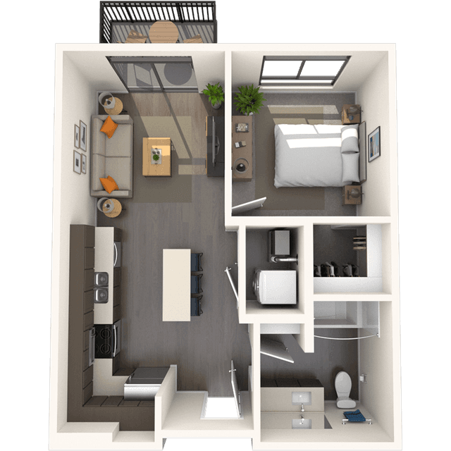 Floorplan image of unit E-219