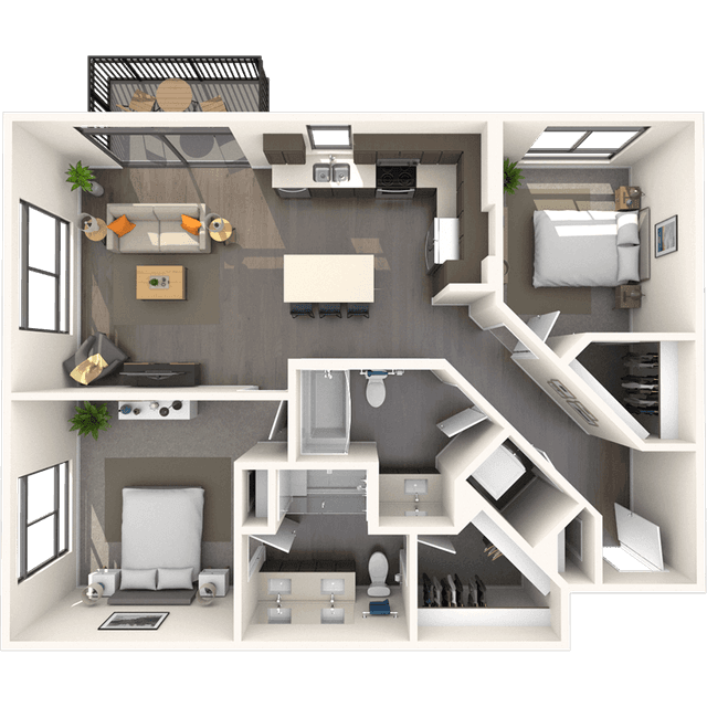 Floorplan image of unit E-340