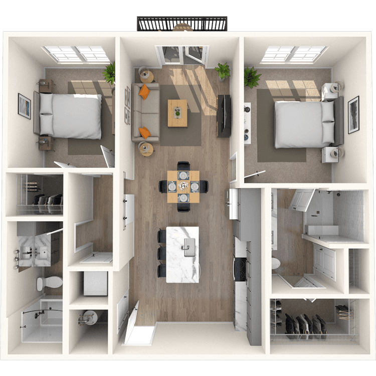Floorplan image of unit 1204