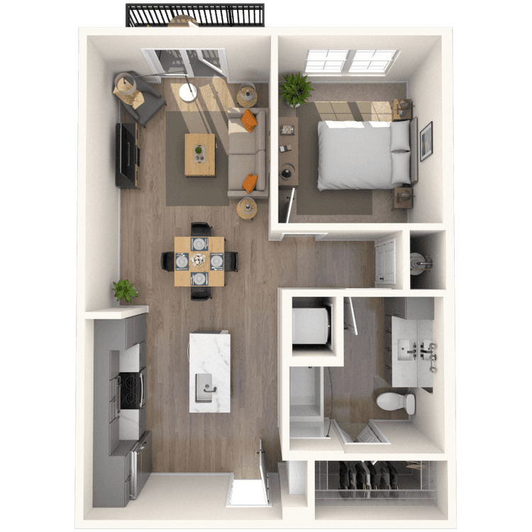 Floorplan image of unit 2216