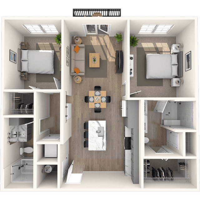 Floorplan image of unit 2217