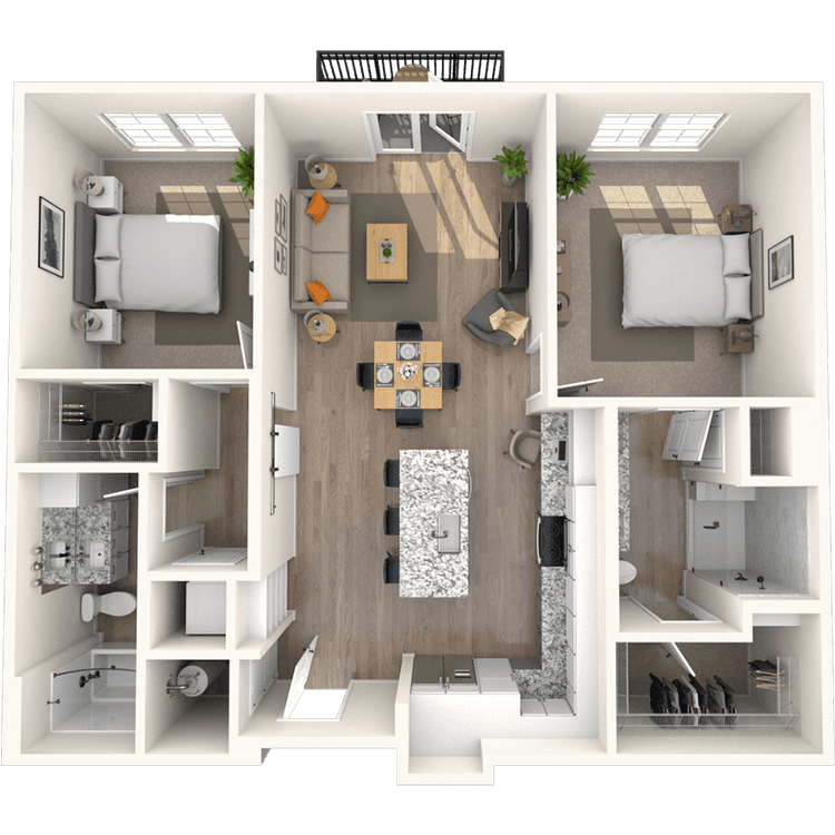 Floorplan image of unit 4316