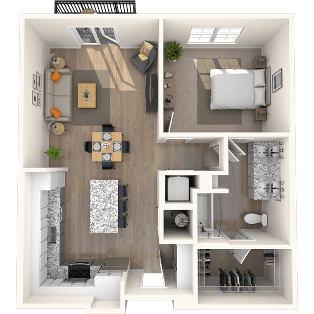 Floorplan image of unit 6304