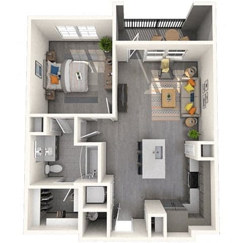 Floorplan image of unit 3306