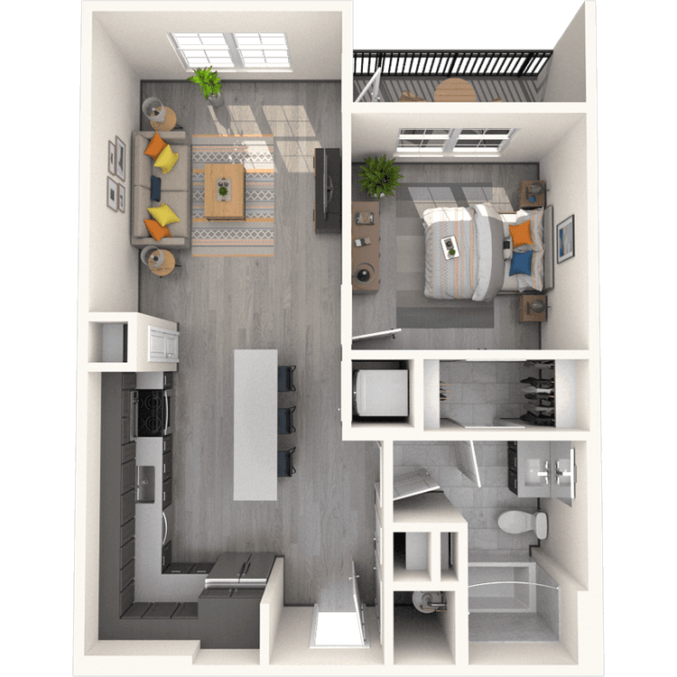 Floorplan image of unit 10207