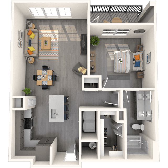 Floorplan image of unit 3203