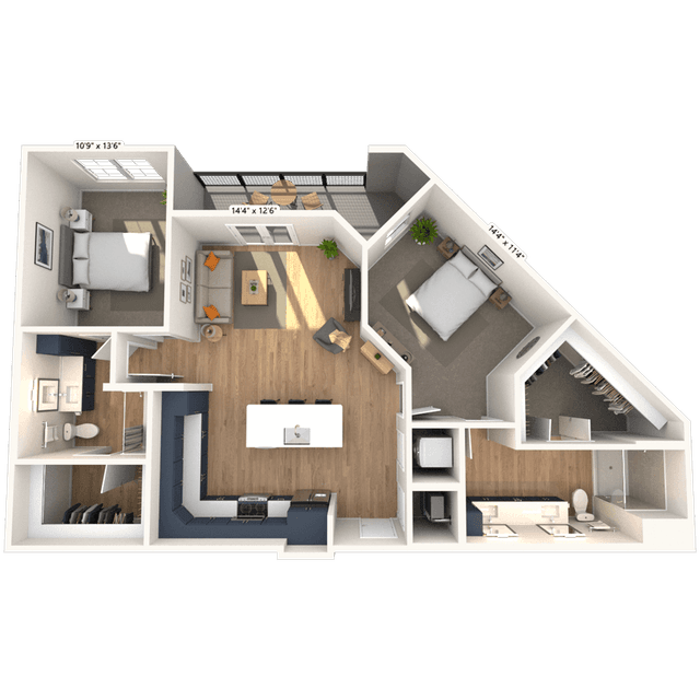 Floorplan image of unit 3244