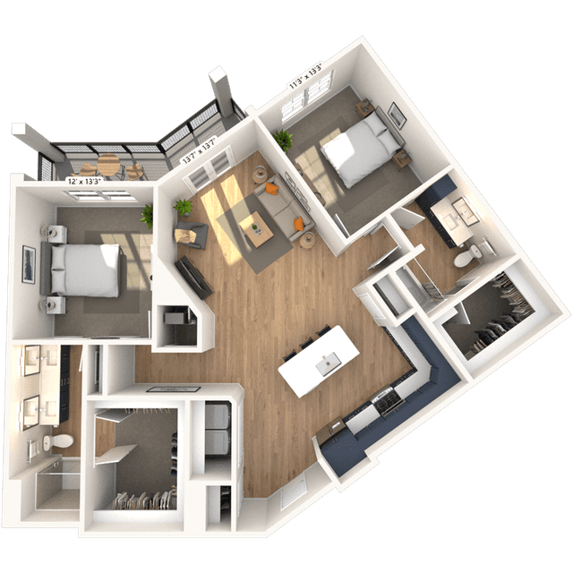 Floorplan image of unit 1212