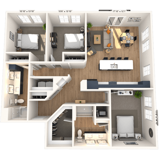 Floorplan image of unit 2231