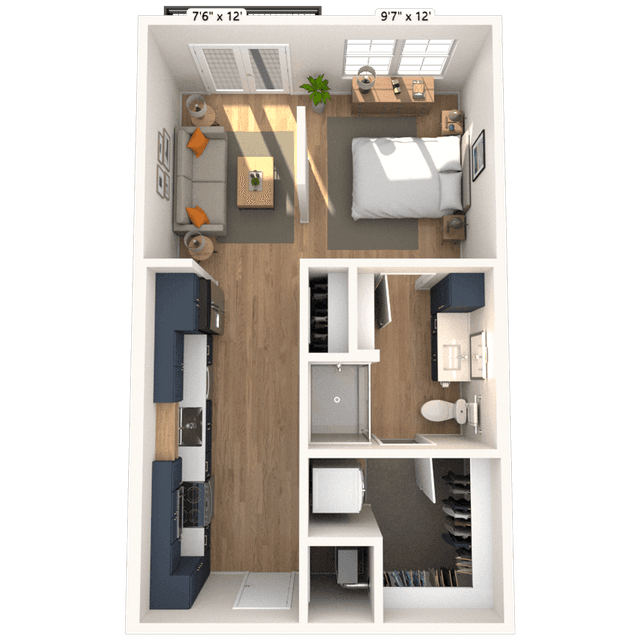 Floorplan image of unit 3105