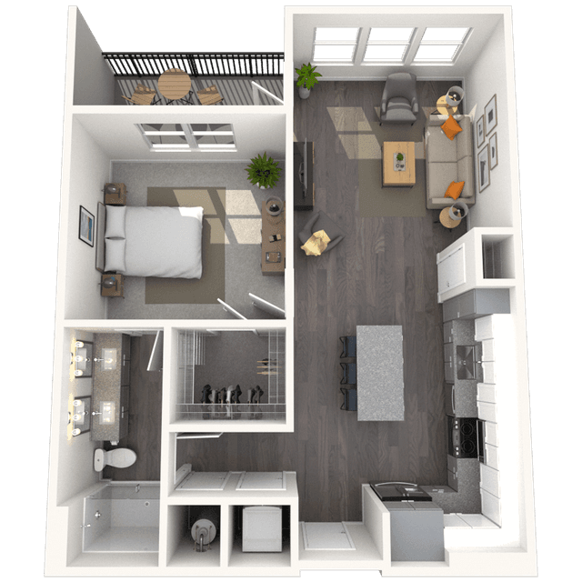 Floorplan image of unit 1129