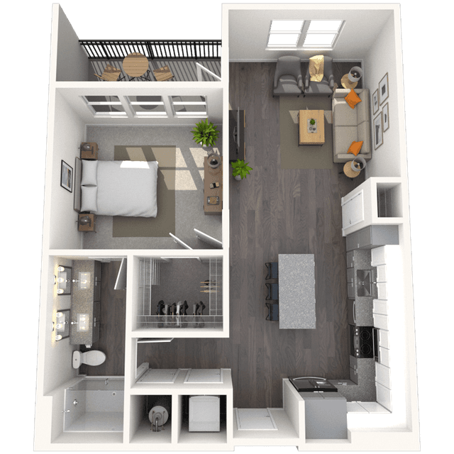 Floorplan image of unit 2104