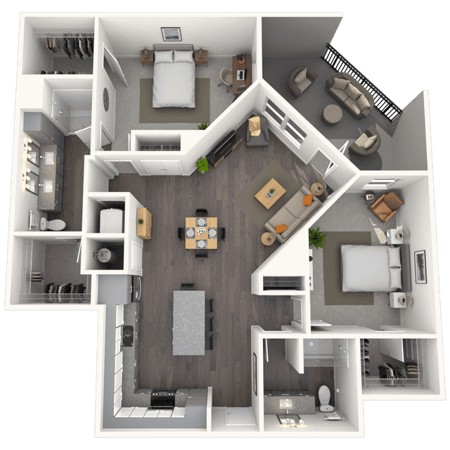 Floorplan image of unit 2206
