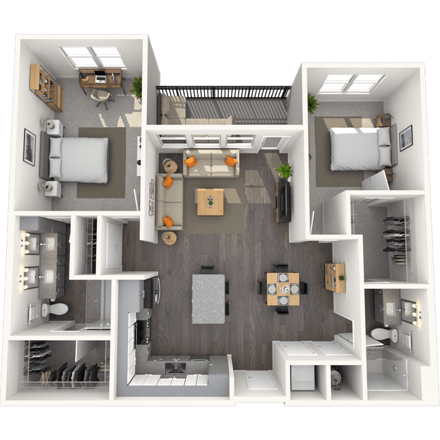 Floorplan image of unit 2222