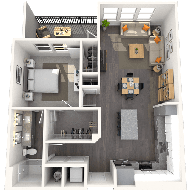 Floorplan image of unit 4217