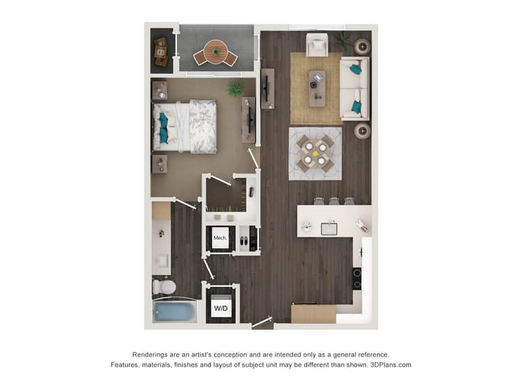 Floorplan image of unit 327