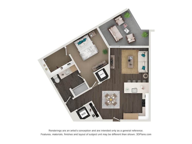 Floorplan image of unit 104