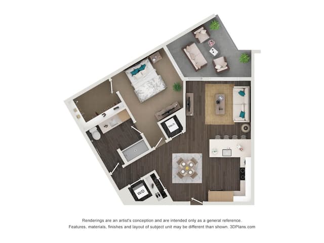 Floorplan image of unit 404