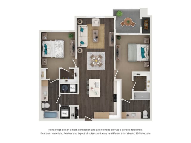 Floorplan image of unit 111