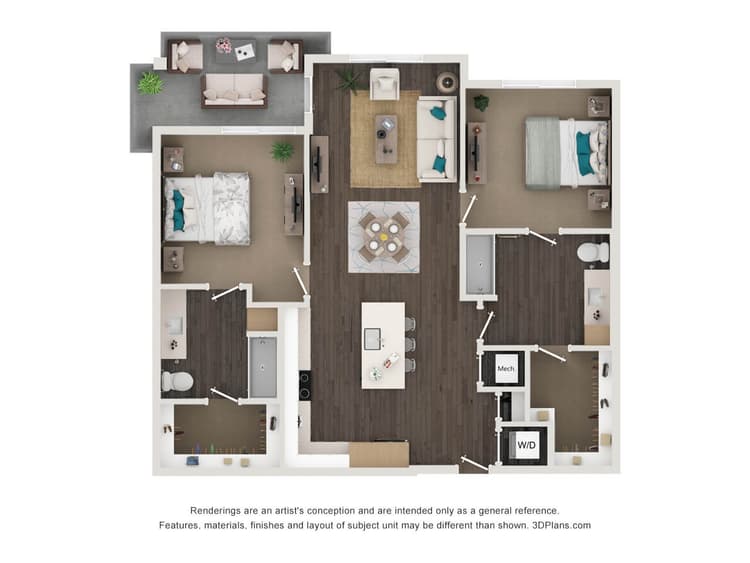 Floorplan image of unit 130
