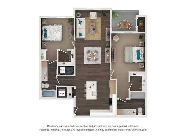 Floorplan image of unit 232