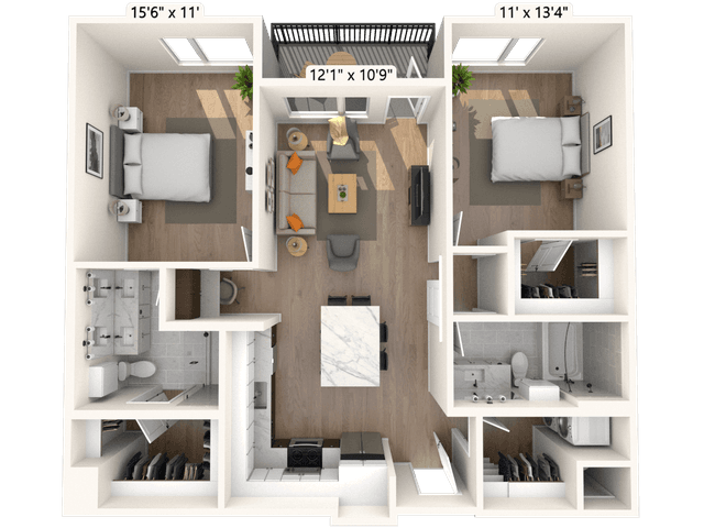 Floorplan image of unit II F-310