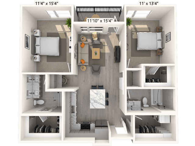 Floorplan image of unit D-210