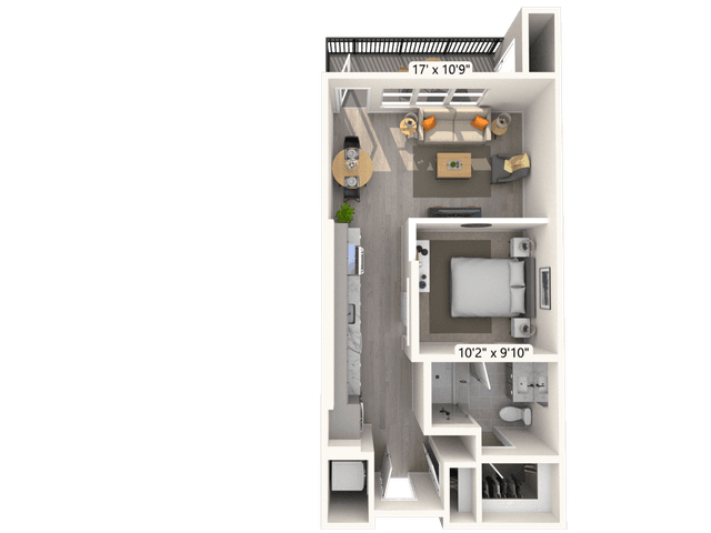 Floorplan image of unit A-204