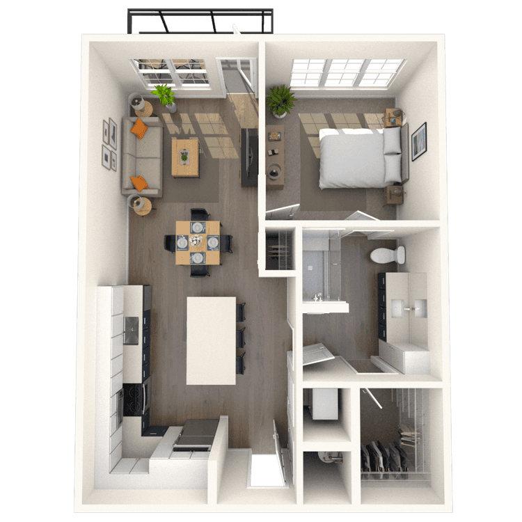 Floorplan image of unit 129