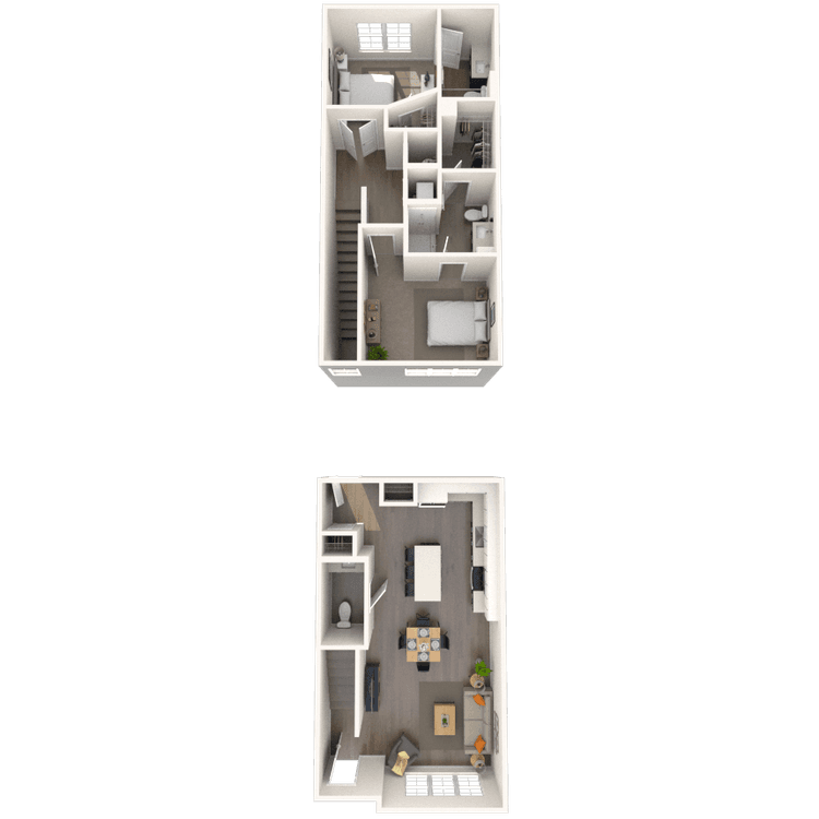 Floorplan image of unit 105