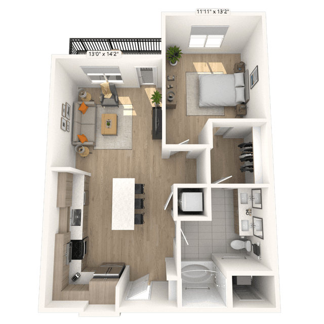 Floorplan image of unit 2129