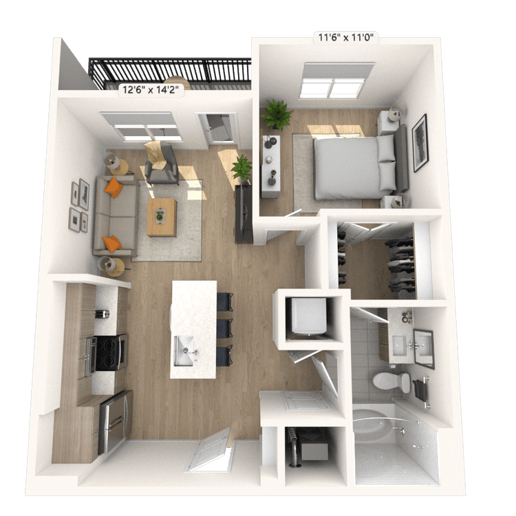 Floorplan image of unit 3301