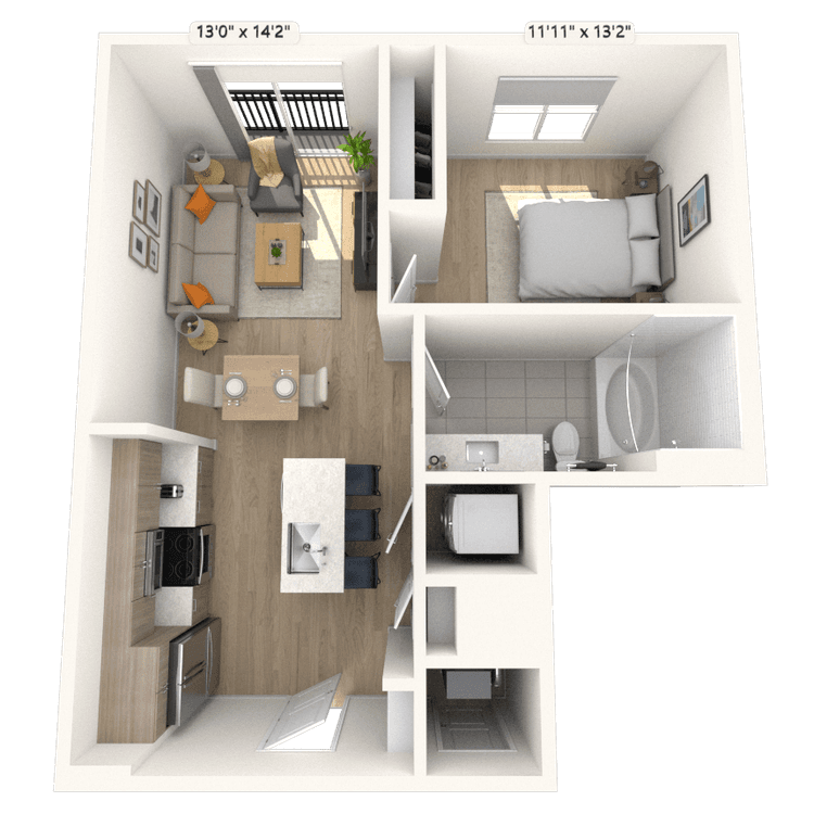Floorplan image of unit 3404